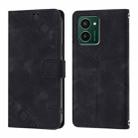 For HMD Pulse Pro Skin-feel Embossed Leather Phone Case(Black) - 3