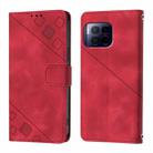 For T-Mobile REVVL 7 Pro 5G Skin-feel Embossed Leather Phone Case(Red) - 3