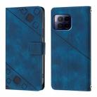 For T-Mobile REVVL 7 Pro 5G Skin-feel Embossed Leather Phone Case(Blue) - 3