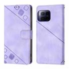 For T-Mobile REVVL 7 Pro 5G Skin-feel Embossed Leather Phone Case(Light Purple) - 3