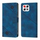 For T-Mobile REVVL 7 5G Skin-feel Embossed Leather Phone Case(Blue) - 3