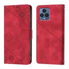 For T-Mobile REVVL 6 / 6x 5G Skin-feel Embossed Leather Phone Case(Red) - 3