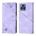 For T-Mobile REVVL 6 / 6x 5G Skin-feel Embossed Leather Phone Case(Light Purple) - 3