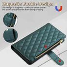 For Redmi Note 10 / 10S Rhombic Zipper Wallet Leather Phone Case(Green) - 3