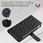 For Redmi Note 11 Pro 4G Rhombic Zipper Wallet Leather Phone Case(Black) - 3
