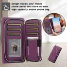 For Google Pixel 6 Rhombic Full Zipper Wallet Leather Phone Case(Deep Purple) - 2