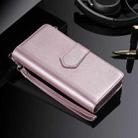 For iPhone 16 Pro Max Solid Color 2 in 1 Zipper Shockproof Phone Case(Rose Gold) - 2