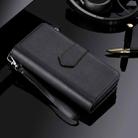 For iPhone 16 Pro Solid Color 2 in 1 Zipper Shockproof Phone Case(Black) - 2