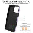 For iPhone 16 Pro Max Skin Feel Card Bag Phone Case with Ring Buckle(Purple) - 3