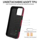 For iPhone 16 Pro Max Skin Feel Card Bag Phone Case with Ring Buckle(Red) - 3