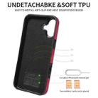 For iPhone 16 Plus Skin Feel Card Bag Phone Case with Ring Buckle(Red) - 3