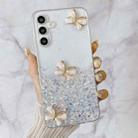 For Samsung Galaxy S24 5G Luminous Starry Sky Glitter Butterfly TPU Phone Case(White) - 3