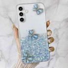 For Samsung Galaxy S24 FE 5G Luminous Starry Sky Glitter Butterfly TPU Phone Case(Blue) - 3