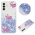 For Samsung Galaxy S24 FE 5G Luminous Starry Sky Glitter Butterfly TPU Phone Case(Purple) - 1