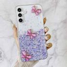 For Samsung Galaxy S24 FE 5G Luminous Starry Sky Glitter Butterfly TPU Phone Case(Purple) - 3