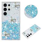 For Samsung Galaxy S24 Ultra 5G Luminous Starry Sky Glitter Butterfly TPU Phone Case(Blue) - 1