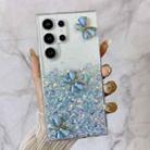 For Samsung Galaxy S24 Ultra 5G Luminous Starry Sky Glitter Butterfly TPU Phone Case(Blue) - 3