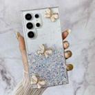 For Samsung Galaxy S24 Ultra 5G Luminous Starry Sky Glitter Butterfly TPU Phone Case(White) - 3