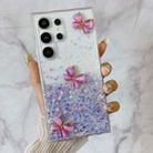 For Samsung Galaxy S24 Ultra 5G Luminous Starry Sky Glitter Butterfly TPU Phone Case(Purple) - 3