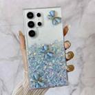 For Samsung Galaxy S23 Ultra 5G Luminous Starry Sky Glitter Butterfly TPU Phone Case(Blue) - 3