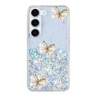 For Samsung Galaxy S23 5G Luminous Starry Sky Glitter Butterfly TPU Phone Case(White) - 3