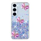 For Samsung Galaxy S23 5G Luminous Starry Sky Glitter Butterfly TPU Phone Case(Purple) - 3