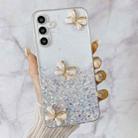 For Samsung Galaxy S23 FE 5G Luminous Starry Sky Glitter Butterfly TPU Phone Case(White) - 3