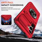 For Samsung Galaxy S23 FE 5G TPU Hybrid PC Shockproof Card Phone Case with Metal Ring Holder(Red) - 3