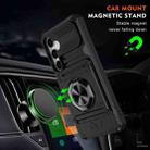 For Samsung Galaxy S23 FE 5G TPU Hybrid PC Shockproof Card Phone Case with Metal Ring Holder(Black) - 2