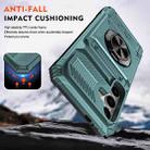For Samsung Galaxy S23 FE 5G TPU Hybrid PC Shockproof Card Phone Case with Metal Ring Holder(Green) - 3