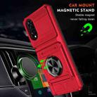 For TCL 50 SE 4G TPU Hybrid PC Shockproof Card Phone Case with Metal Ring Holder(Red) - 2