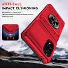 For TCL 50 SE 4G TPU Hybrid PC Shockproof Card Phone Case with Metal Ring Holder(Red) - 3