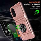 For TCL 50 SE 4G TPU Hybrid PC Shockproof Card Phone Case with Metal Ring Holder(Rose Gold) - 2