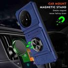 For TCL 50 XL 5G TPU Hybrid PC Shockproof Card Phone Case with Metal Ring Holder(Blue) - 2