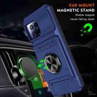 For T-Mobile REVVL 7 Pro TPU Hybrid PC Shockproof Card Phone Case with Metal Ring Holder(Blue) - 2