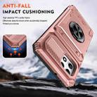 For T-Mobile REVVL 7 TPU Hybrid PC Shockproof Card Phone Case with Metal Ring Holder(Rose Gold) - 3