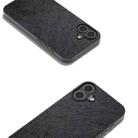 For iPhone 16 Plus Dual Color Lichi Texture PU Phone Case(Black) - 3