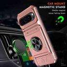 For Google Pixel 9 Pro XL TPU Hybrid PC Shockproof Card Phone Case with Metal Ring Holder(Rose Gold) - 2