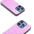 For iPhone 16 Pro Max Black Frame Colorful Glitter Phone Case(Dark Pink) - 3