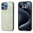 For iPhone 16 Pro Max Black Frame Colorful Glitter Phone Case(Gold) - 1