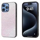 For iPhone 16 Pro Max Black Frame Colorful Glitter Phone Case(Glitter Pink) - 1