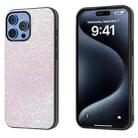 For iPhone 16 Pro Black Frame Colorful Glitter Phone Case(Glitter Pink) - 1