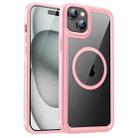 For iPhone 15 Plus Forerunner Shockproof Acrylic Hybrid TPU Magsafe Phone Case(Pink) - 1