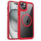 For iPhone 15 Plus Forerunner Shockproof Acrylic Hybrid TPU Magsafe Phone Case(Red) - 1