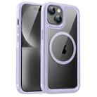 For iPhone 15 Forerunner Shockproof Acrylic Hybrid TPU Magsafe Phone Case(Purple) - 1