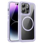 For iPhone 14 Pro Forerunner Shockproof Acrylic Hybrid TPU Magsafe Phone Case(Purple) - 1