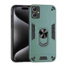 For Samsung Galaxy A06 Shockproof Metal Ring Holder Phone Case(Green) - 1