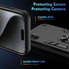 For Samsung Galaxy A36 Shockproof Metal Ring Holder Phone Case(Black) - 3