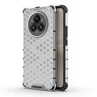 For Realme 14 Pro+ 5G Shockproof Honeycomb PC + TPU Protective Phone Case(White) - 1