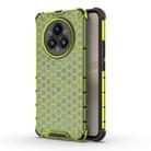 For Realme 14 Pro+ 5G Shockproof Honeycomb PC + TPU Protective Phone Case(Green) - 1